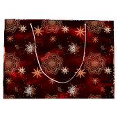 Grote felrode vakantiegeschenkzak groot cadeauzakje (Achterkant)