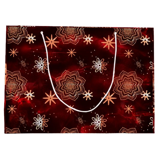 Grote felrode vakantiegeschenkzak groot cadeauzakje (Achterkant)