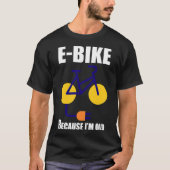 Grote fiets met elektrische fiets t-shirt (Voorkant)