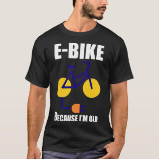 Grote fiets met elektrische fiets t-shirt