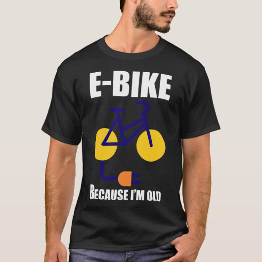 Grote fiets met elektrische fiets t-shirt (Voorkant)