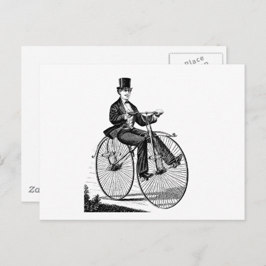  grote fiets Victoriaans fietsen Briefkaart (Voorkant / Achterkant)