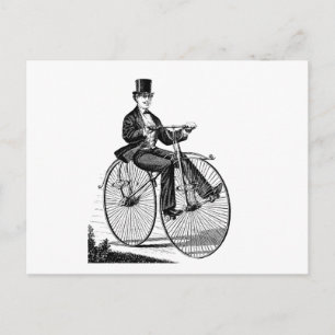  grote fiets Victoriaans fietsen Briefkaart
