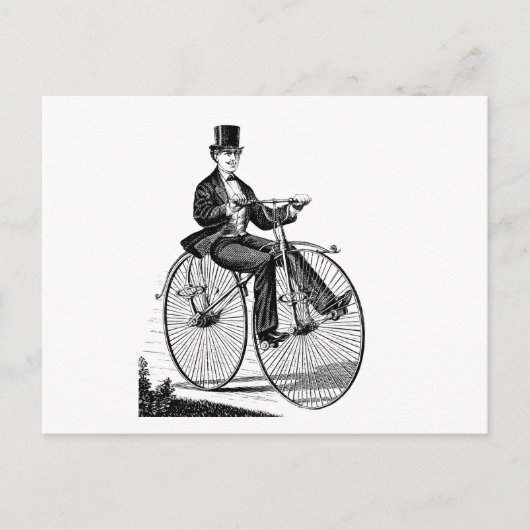  grote fiets Victoriaans fietsen Briefkaart (Voorkant)