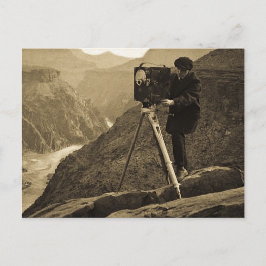 Grote filmcamera met Canyon-fotograaf Briefkaart (Voorkant)