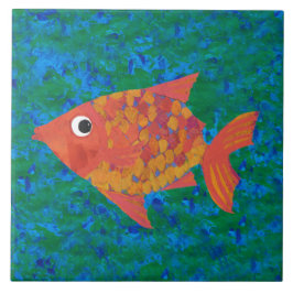 Grote filmpjes op blauwe groene achtergrond tegeltje