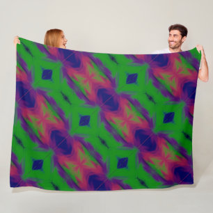 Grote fleece deken Aurora kleuren.