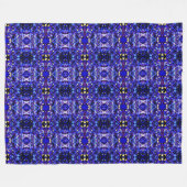 Grote fleece deken blauw/Paarse kristallen (Voorkant (Horizontaal))
