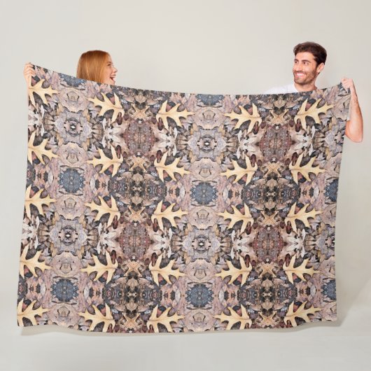 Grote Fleece Deken Bos Vloer (In situ)