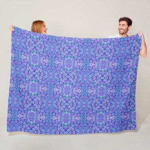 Grote Fleece deken Lavendel Hydrangea patroon
