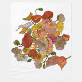 grote fleece deken met multimedia Poppies (Voorkant)