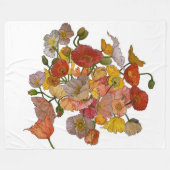 grote fleece deken met multimedia Poppies (Voorkant (Horizontaal))
