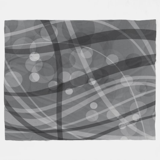 Grote Fleece deken, modern, abstract, grijs (Voorkant (Horizontaal))