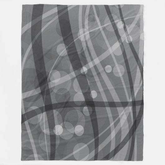Grote Fleece deken, modern, abstract, grijs Deken (Voorkant)