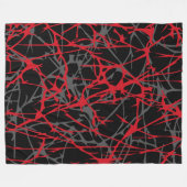 Grote fleece deken, modern, abstract, rood, zwart deken (Voorkant (Horizontaal))