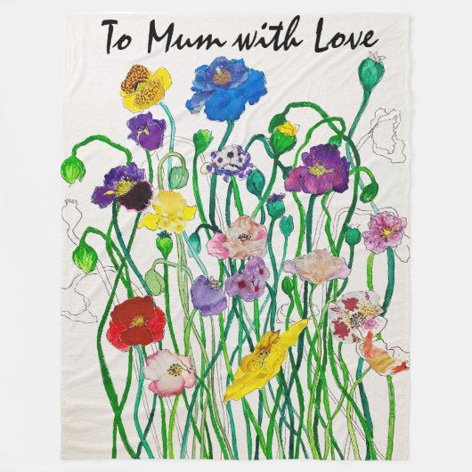 Grote Fleece Deken Moederdag Gift (Voorkant)