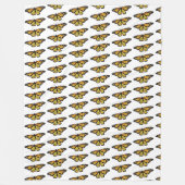 Grote fleece deken monarchen. (Voorkant)