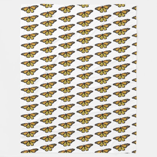 Grote fleece deken monarchen. (Voorkant)