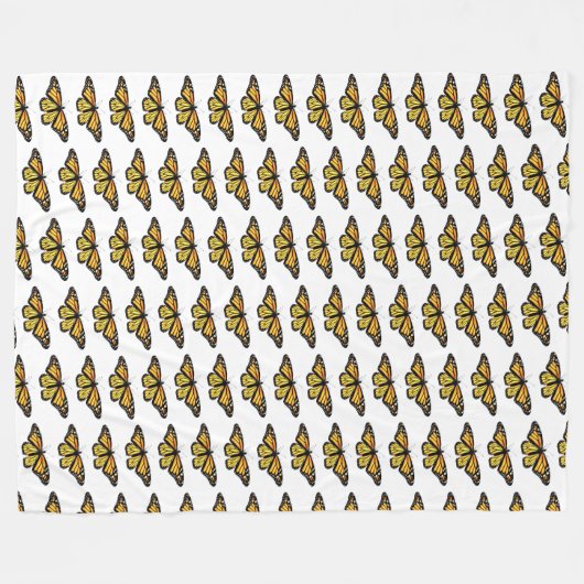 Grote fleece deken monarchen. (Voorkant (Horizontaal))