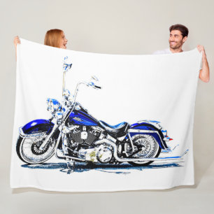 Grote Fleece Deken Motorfiets