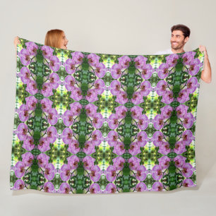 Grote fleece deken Paarse gevlekte orchidee