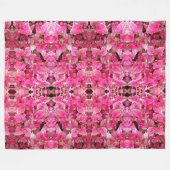 Grote fleece deken roze bladeren (Voorkant (Horizontaal))