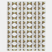 Grote fleece deken twee monarchen patroon (Voorkant)