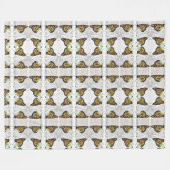 Grote fleece deken twee monarchen patroon (Voorkant (Horizontaal))