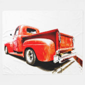 Grote Fleece Deken Vrachtwagen (Voorkant (Horizontaal))