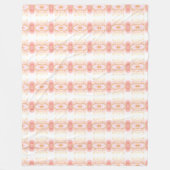 Grote Fleece Koraal Roze Patroon Deken (Voorkant)