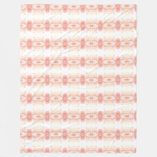 Grote Fleece Koraal Roze Patroon Deken (Voorkant)