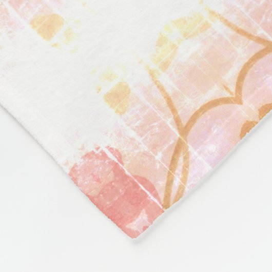 Grote Fleece Koraal Roze Patroon Deken (Hoek)