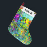 Grote Fleece Tropische Vogels Kerstkous Kerstsok<br><div class="desc">Ik zal later meer ontwerpen en posten; toch heb ik deze zojuist gedaan, omdat er vandaag zo'n super-uitverkoop voor je is. Zazzle biedt altijd geweldige kortingen. Verander gewoon de naam, en wat een leuke kous heb je. Kies uw materiaal (anderen kosten minder) en grootte ... . en bezoek vaak. Ik...</div>