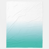 GROTE FLEECE TURQUOISE AQUA OMBRE BLANKET (Voorkant)