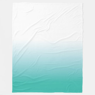 GROTE FLEECE TURQUOISE AQUA OMBRE BLANKET DEKEN