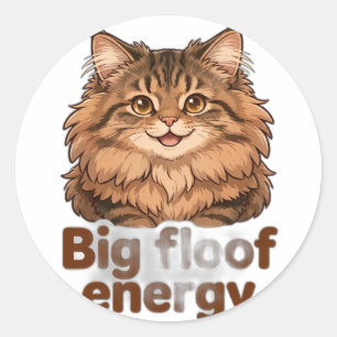 Grote Floof Energie Ronde Sticker