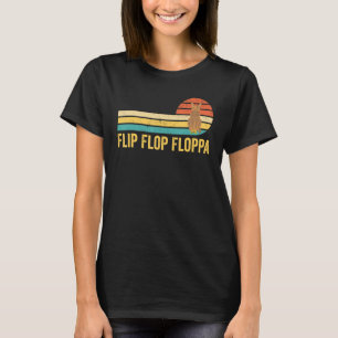 Grote Floppa Caracal Kat Meme Retro Flip Flop Flop T-shirt