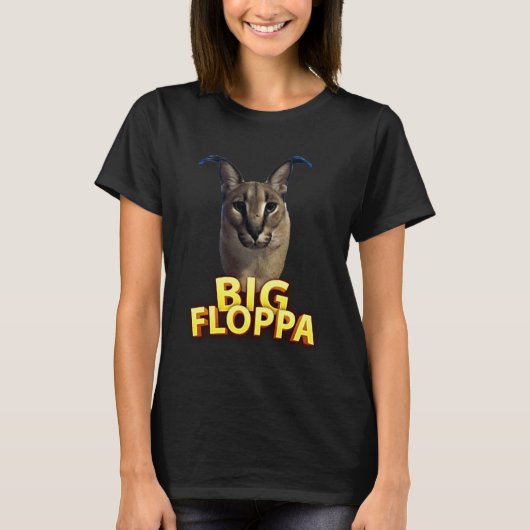 grote Floppa caracal Kat T-shirt (Voorkant)