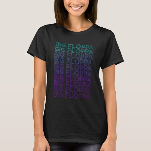 Grote Floppa Caracal Retro Kat Meme T-shirt (Voorkant)