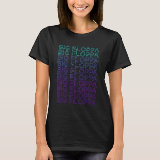 Grote Floppa Caracal Retro Kat Meme T-shirt (Voorkant)