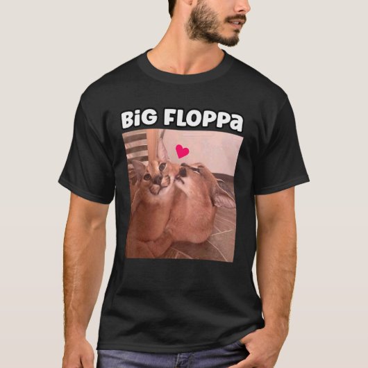 Grote Floppa Kat T-shirt (Voorkant)