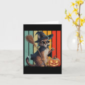 Grote Floppa Meme Caracal Kat Halloween  Kaart (Gele Bloem)