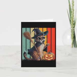 Grote Floppa Meme Caracal Kat Halloween  Kaart