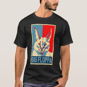 Grote Floppa Meme Leuke Caracal Kat hoop retro vin T-shirt