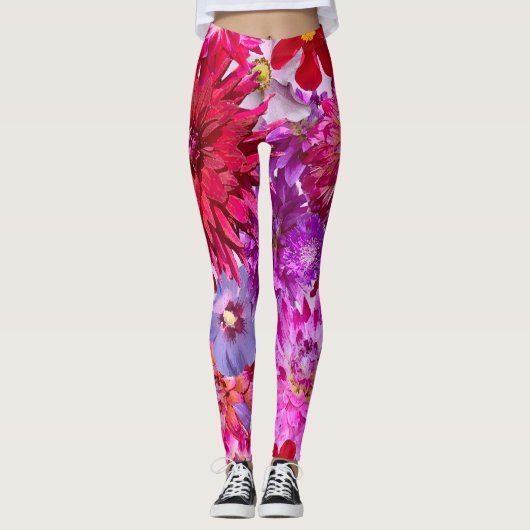 Grote floral All-Over-Print Leggings (Voorkant)
