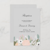 Grote Floral-ontvangstkaart Informatiekaartje (Voorkant / Achterkant)