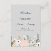 Grote Floral-ontvangstkaart Informatiekaartje (Voorkant)