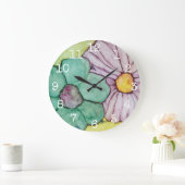 Grote  "Flowers Ink 2" Grote Klok (Huis)