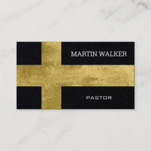 Grote Foil Gold Cross-religie Visitekaartje