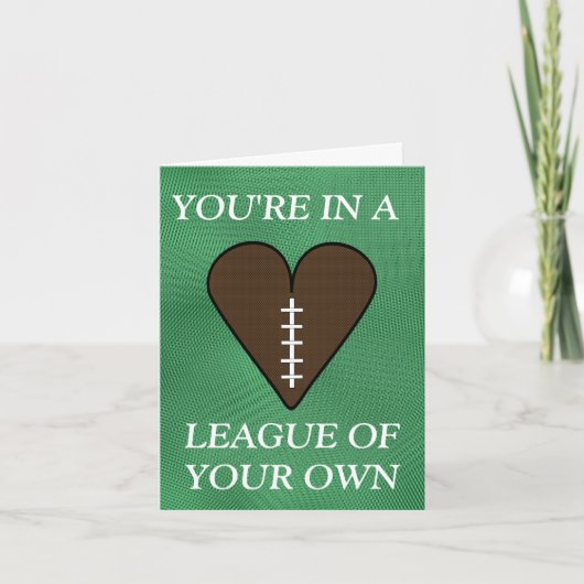 Grote Football Lover Valentijnsdag Kaart (Voorkant)